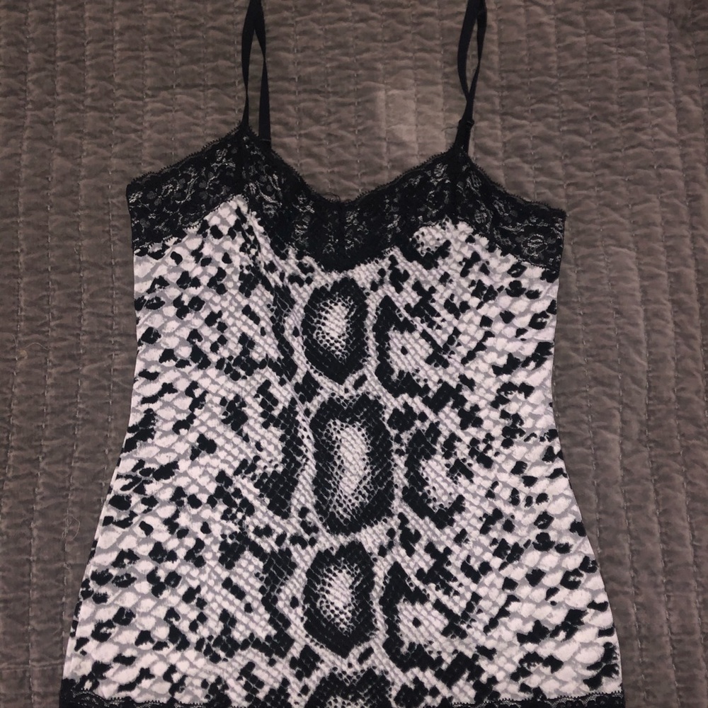 White House Black Market Animal Print Tank Top